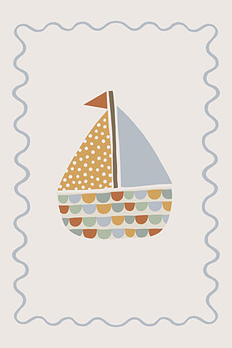 Whimsical Sailboat Adventure Art Print