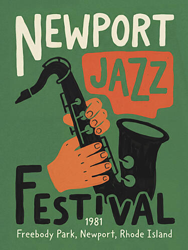 Newport Jazz Festival Saxophone Art Print