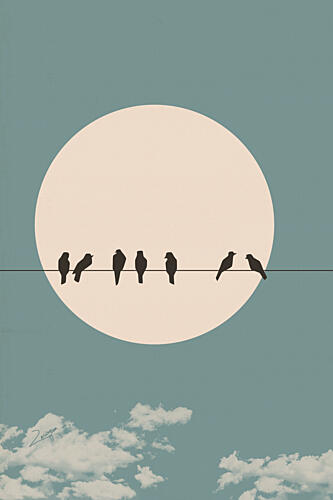 Up in the Sky Art Print by Zarish Chaudhry