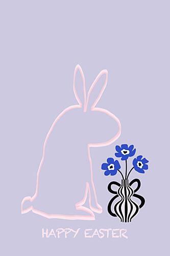 Gentle Easter Bunny Art Print by Cartissi