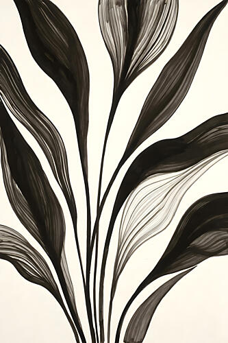 Elegant Botanical Forms Art Print