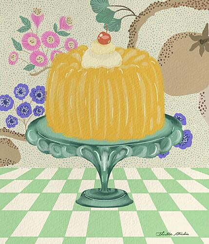 Yellow Gelatin Cake Art Print by Yami Sm