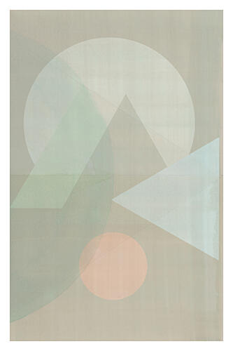 Soft Geometric Forms Art Print by Cartissi