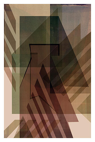 Modern Geometric Layers Art Print by Cartissi