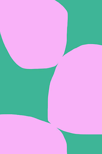 Pink Green Minimalism Art Print
