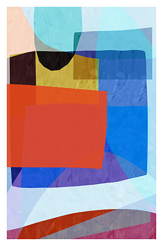 Vibrant Overlapping Shapes Art Print by Cartissi