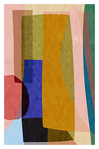 Colorful Layered Geometry Art Print by Cartissi