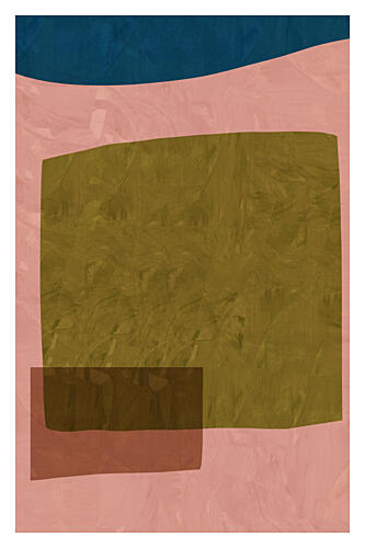 Earthy Abstract Shapes Art Print by Cartissi