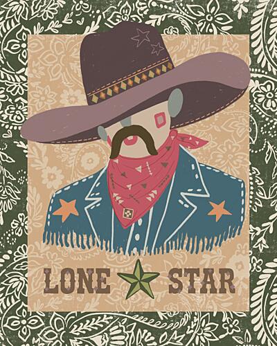 Lone Star Cowboy Art Print