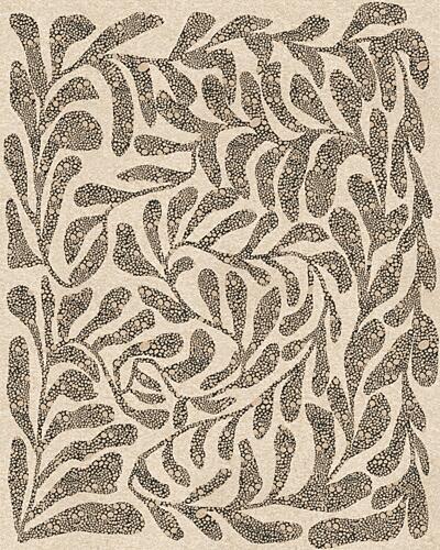 Dotted Organic Leaves Art Print