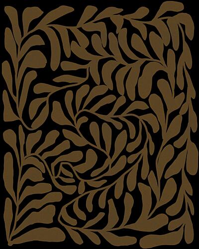 Dark Botanical Flow Art Print