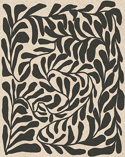 Flowing Abstract Leaves Art Print