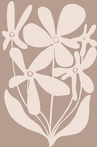 Soft Neutral Bouquet Art Print