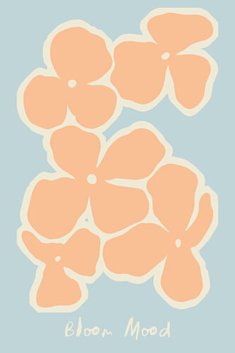 Peach Bloom Mood Art Print