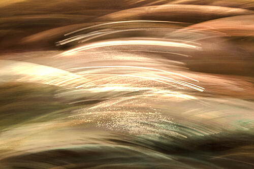 Flowing Golden Light Gold Print