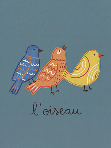 Singing Birds Illustration Art Print