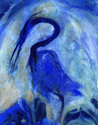 Elegant Blue Heron Art Print