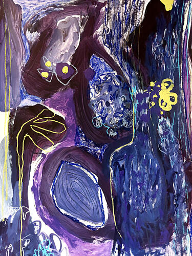 Deep Purple Flow Art Print by Monika Riethmueller