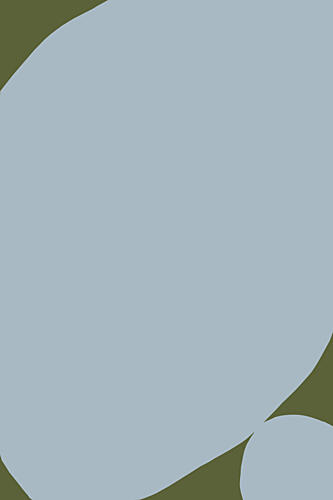 Organic Curves Blue Green Art Print