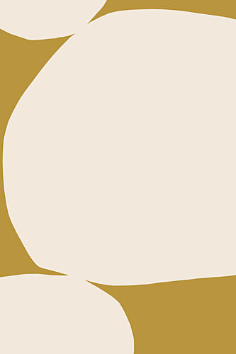 Organic Golden Shapes Gold Print