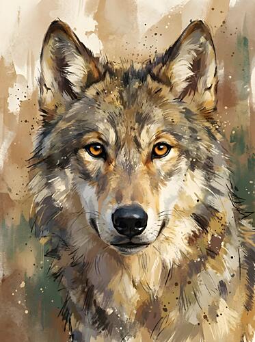 Wild Wolf Gaze Art Print