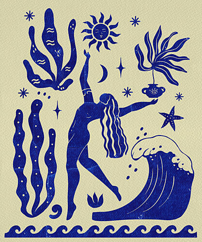 Celestial Ocean Dancer Dance Print