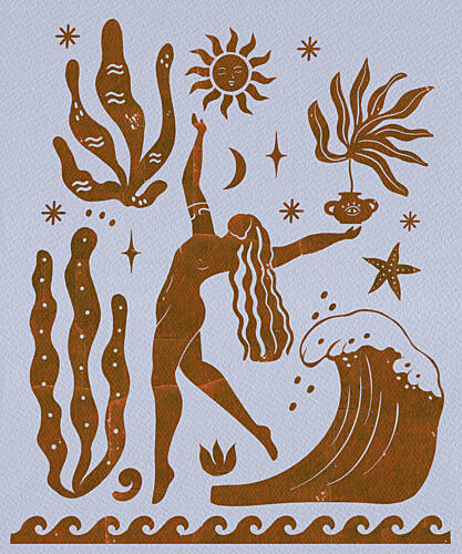 Celestial Nature Dancer Art Print