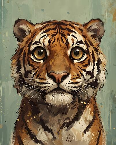 Sweet Tiger Eyes Art Print
