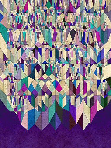 Vibrant Geometric Shapes Art déco reproduction
