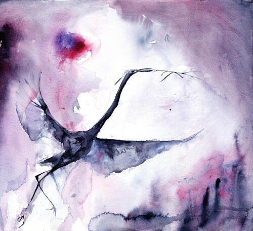 Dreamy Bird Flight Art déco reproduction