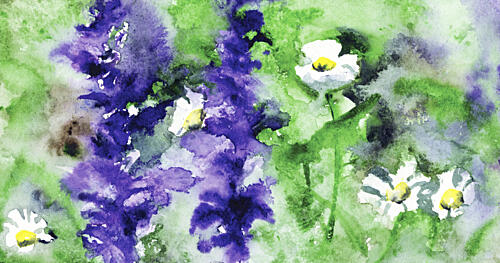 Vibrant Garden Flowers Art Print