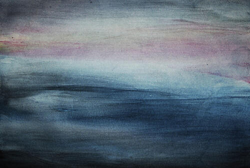 Twilight Sea Horizon Art déco reproduction