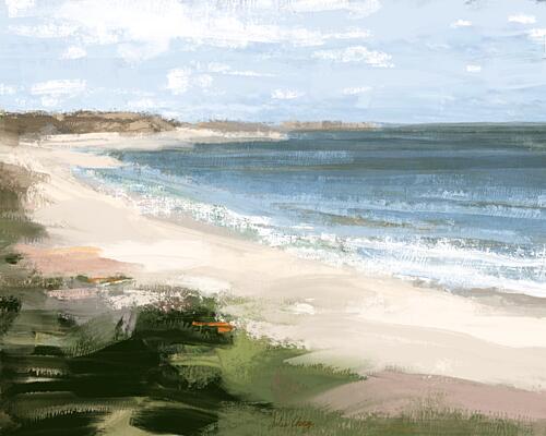 Coastal Beach Serenity Art Print