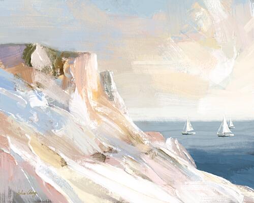 Peaceful Coastal Sailboats Art Print