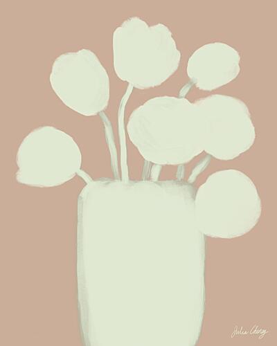 Minimalist Botanical Vase Art déco reproduction