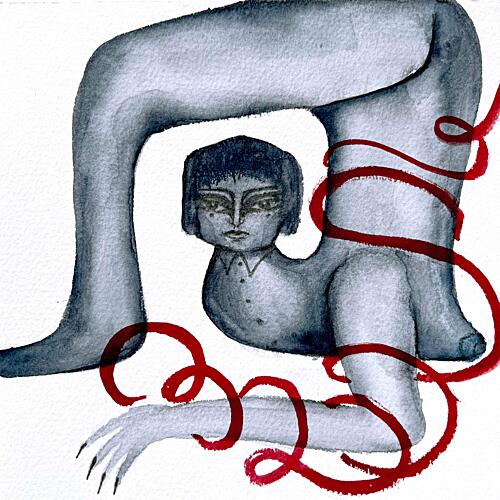 Surreal Bound Figure Art déco reproduction