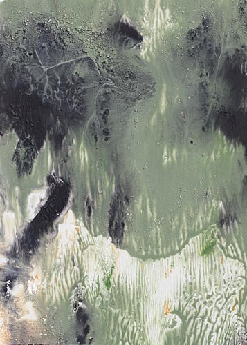 Fluid Green Abstract Art déco reproduction