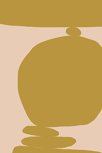 Gold Abstract Balance Gold Print