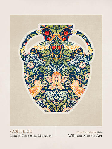 Floral Bird Vase Art déco reproduction