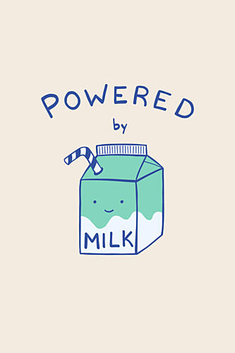 Cute Powered Milk Carton Art déco reproduction