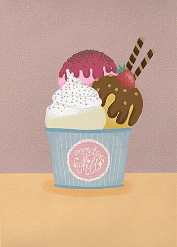 Sweet Sundae Chill Art déco reproduction
