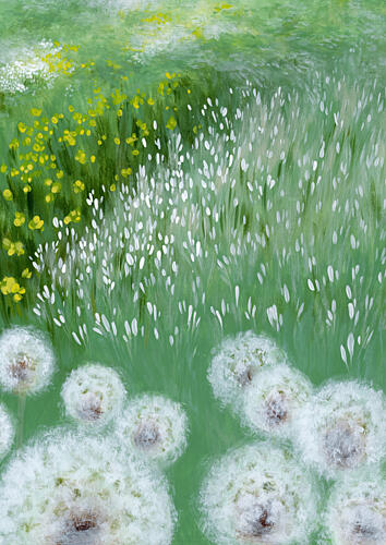Dandelion Meadow Bloom Art Print