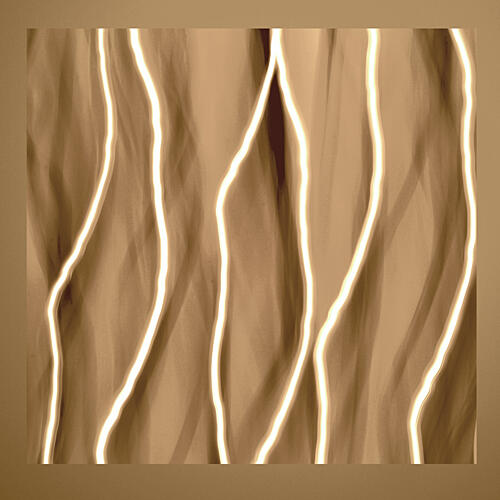 Golden Fluid Lines Gold Print