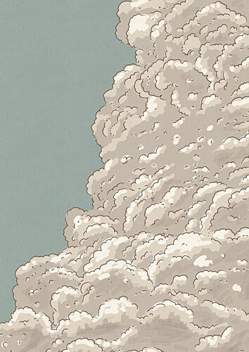 Dreamy Cloud Formations Art déco reproduction