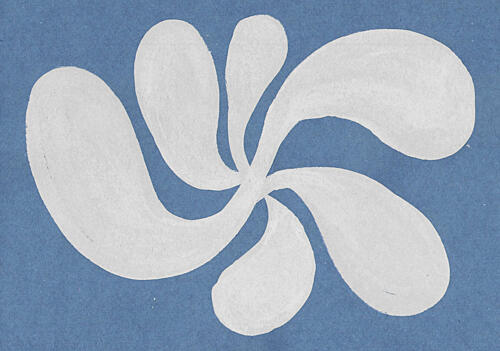 White Organic Flow Art déco reproduction
