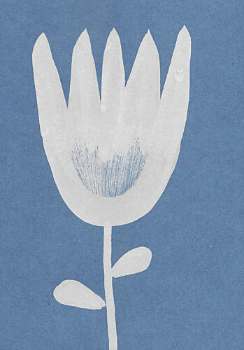 Serene White Flower Art déco reproduction