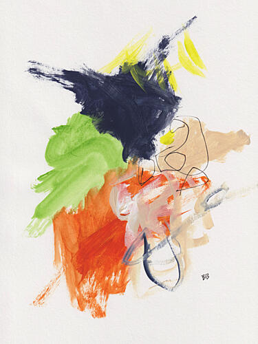 Vibrant Abstract Gestures Art déco reproduction