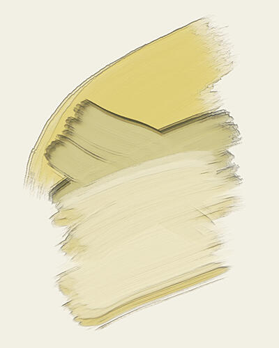 Soft Yellow Abstract Art déco reproduction