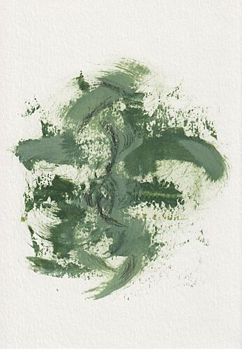 Green Abstract Swirl Art Print