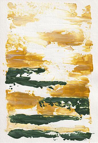 Golden Green Strokes Art déco reproduction